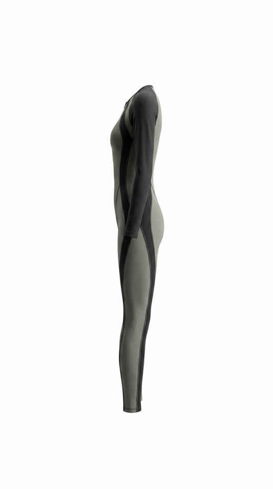 Olive/black Catsuit