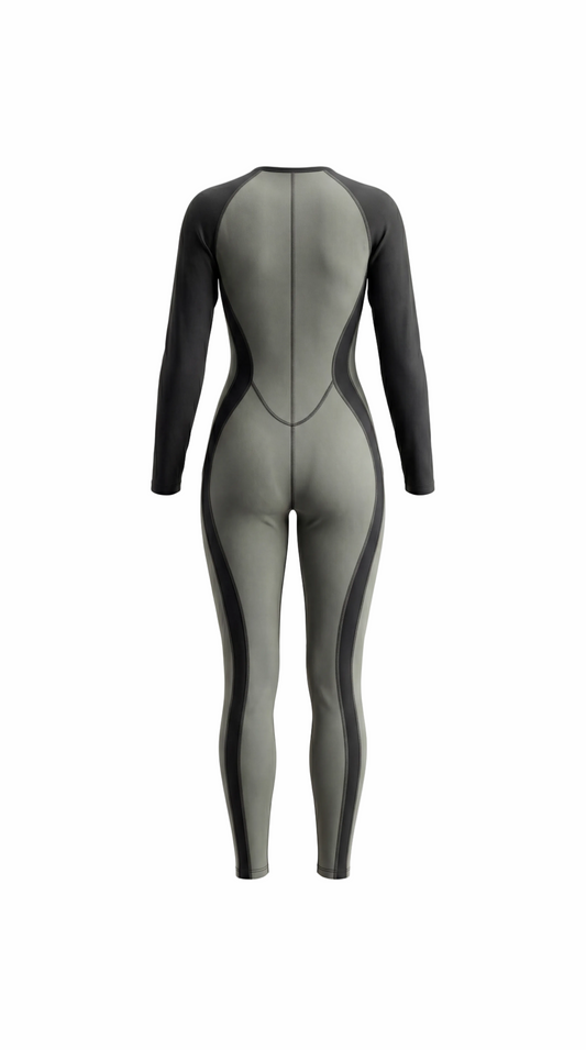 Olive/black Catsuit