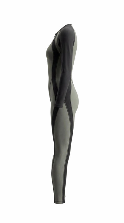 Olive/black Catsuit