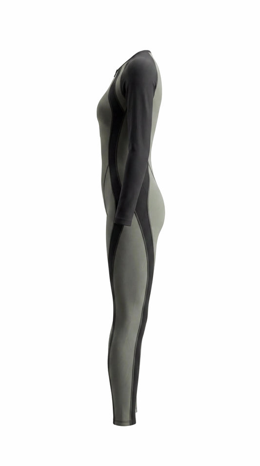 Olive/black Catsuit