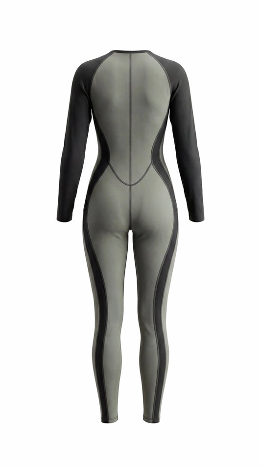 Olive/black Catsuit