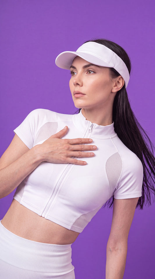 Whiteout Zip Crop Set