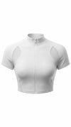 Whiteout Zip Crop Set