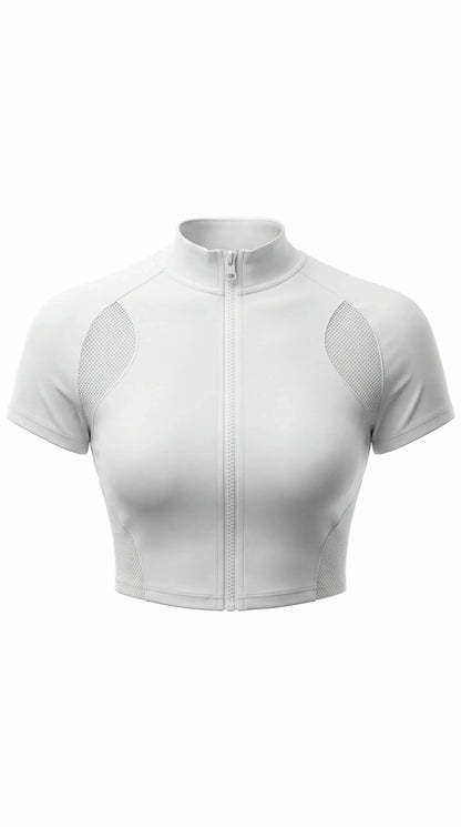 Whiteout Zip Crop Set