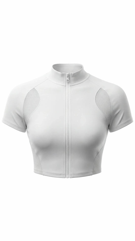 Whiteout Zip Crop Set